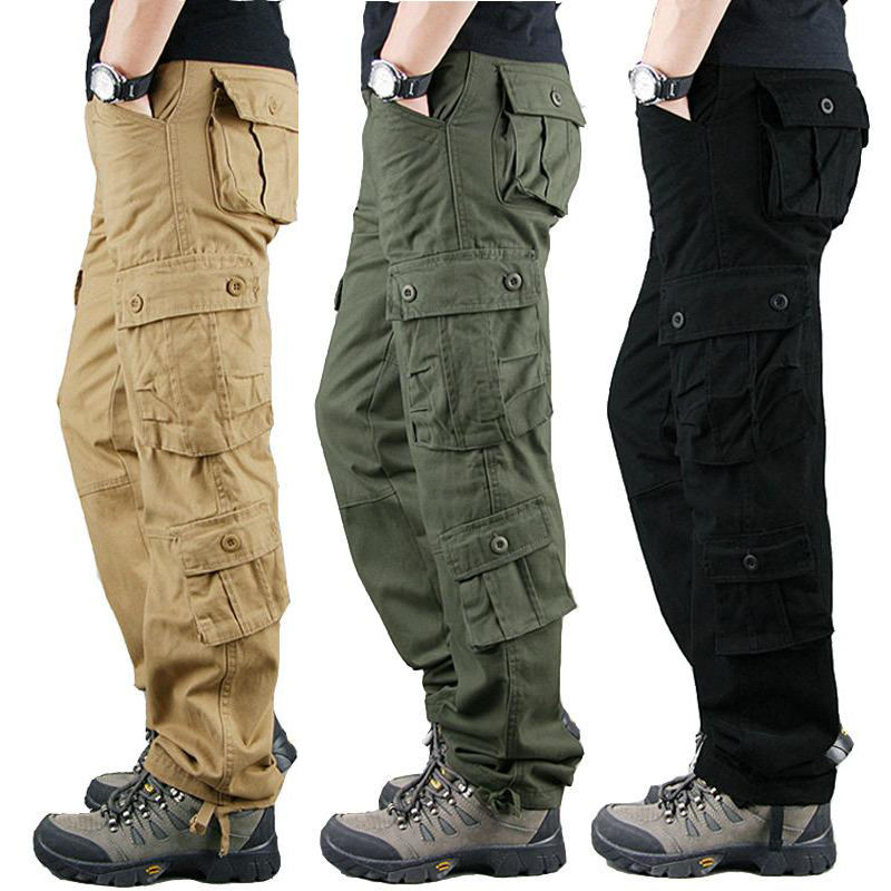 Men's Tactical Cargo Pants — Multi-Pocket Outdoor Work Trousers