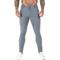 Men's Slim Fit Cotton Casual Pants — Breathable Mid Waist Pleated Trousers