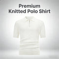 Men's Quarter-Zip Knitted Polo Shirt — Slim Fit Quick-Dry Golf Shirt